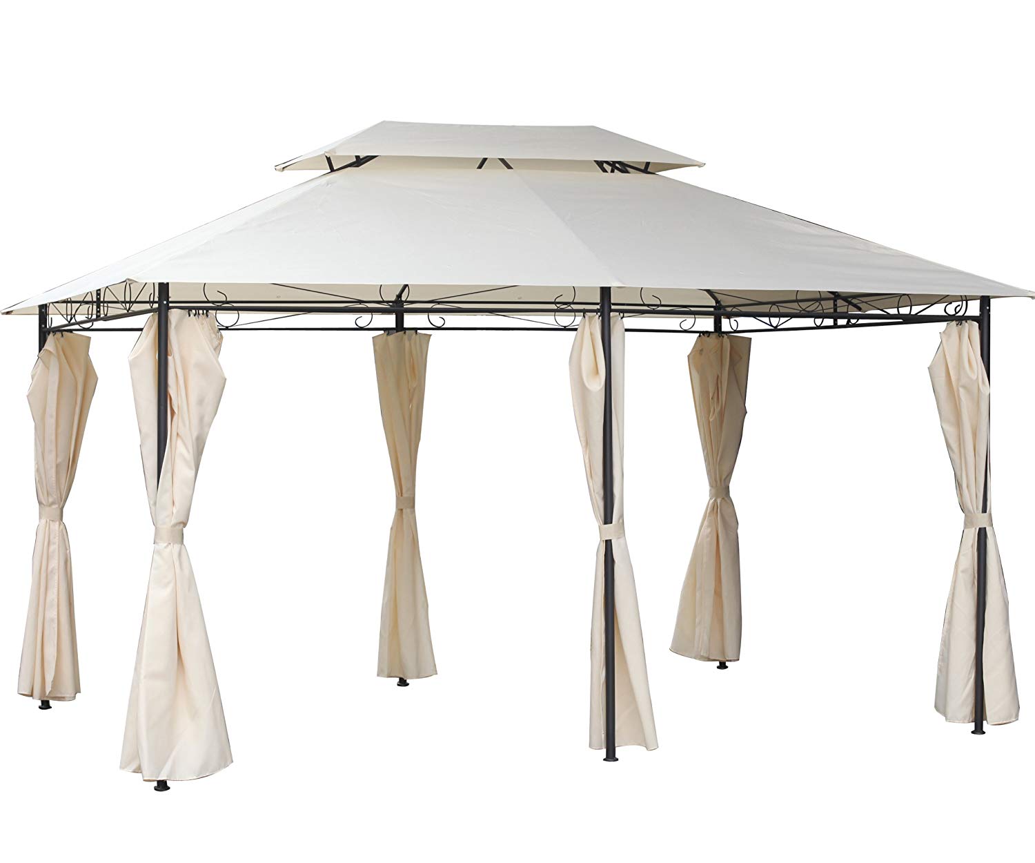 Seitenwande Mit 310g M Dach Mit Pvc Festzelt Beige Wasserdicht Pavillon 3x4m