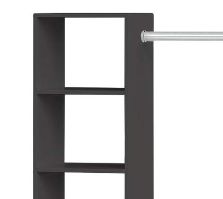 KLEIDERSCHRANK #6000 schwarz BEGEHBAR Regal Kleiderständer Schrank